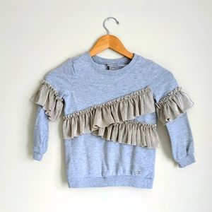 Calvin klein Jean girl Sweatshirt Ruffle Size 6X G